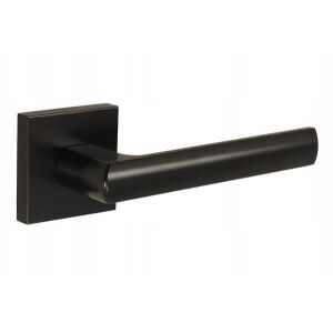 Fekete belső ajtókilincs négyzet alakú osztott lemezzel 144881899 - Ajtógomb & Kilincs