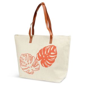 Bézs színű, 22 l-es termo strandtáska