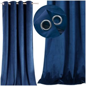 Zasłona welurowa na przelotkach - niebieska 144882913 - Függöny
