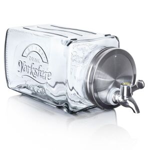 Üveg italosüveg csappal hűtőszekrénybe, 3,5 l