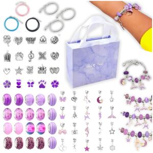 Zestaw robienia biżuterii koraliki zawieszki charms prezent dla dziewczynek