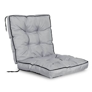 Kerti székpárna, magas oldallappal és szegéllyel, 50x50x50 cm, sötétszürke 144887637 - Kert