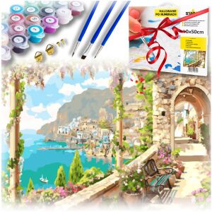 Obrazy do malowania po numerach dla dzieci kreatywny kwiaty prezent babci