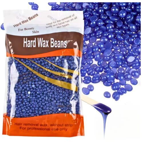 Wosk do depilacji golenia nogi twarz bikini dropsy twardy niebieski 100gram 144888917