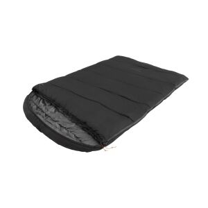 Easy Camp Raven Square Double 5°C, 220 x 150 cm, Kétirányú nyitott végű, L-alakú, autolock, kékeszöld, fekete | Könnyű tábor