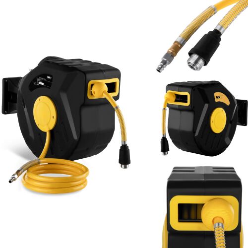 Automatikus falra szerelhető dob pneumatikus tömlővel kompresszorhoz, 1/4"-os csatlakozó #8221, 22 m hosszú 144890983