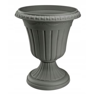 Műanyag kerti cserép, grafit, 43x37 cm