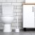 Szilikon WC-kefe állvánnyal és folyadékadagolóval, fehér, 40 cm 144892837