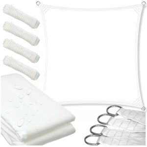 Żagiel daszek osłona przeciwsłoneczna deszcz markiza biała wodoodporny 3x3m