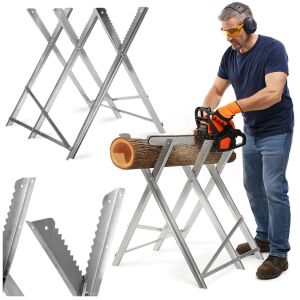 Kobyłka metalowa stojak do cięcia drewna kozioł regulowany 120 kg stalowy 144894227 - Szerszám