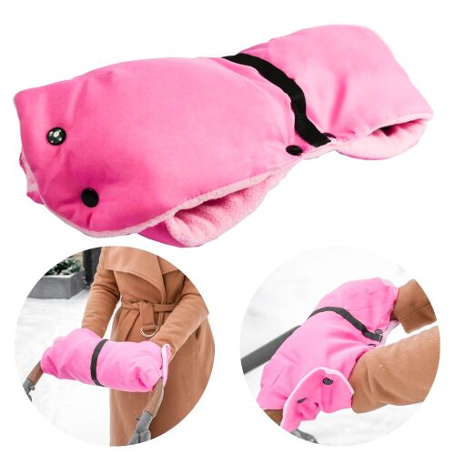 Mufka na ręce ocieplana zimowa rękawica na sanki polar uniwersalna na wózek 144896374