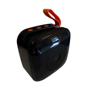 Vezeték nélküli hordozható mini BT hangszóró basszus RGB LED színes fényű sztereó mélynyomó négyzet alakú aktív zenei hordozható hangszóró FM rádió X-16 narancs