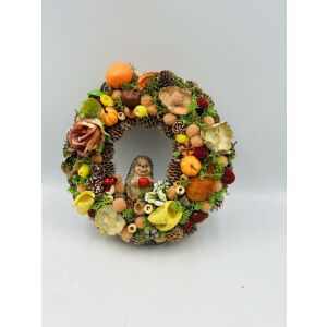 Őszi ajtódísz sünivel 24 cm 144898778 - Ajtódísz