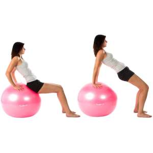 Gimnasztikai labda MOVIT - 85 cm, rózsaszín 30430556
