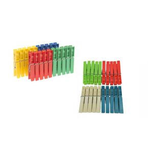 Csipesz 20db Színes 'Aku'