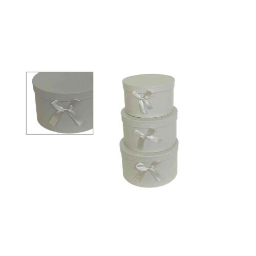 Ajándék-Virág Papírdoboz Szett/3 100-25/SZÜRKE - D15*H8cm 144918589