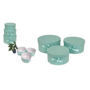 Ajándék-Virág Papírdoboz Szett/3 100-20/ZÖLD - D20*H10cm