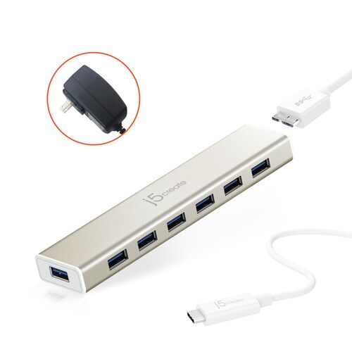 USB-C 7-PORTNI HUB - EU/UK