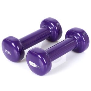Hantle winylowe Profit Purple 2 x 0,75 kg DK 4102 144929330 - Trening w domu