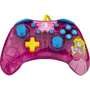 PDP Rock Candy: Bubblegum Peach Rózsaszín, Áttetsző USB Gamepad Analóg/digitális Nintendo Switch, Nintendo Switch Lite, Nintendo Switch OLED (500-181-PCH) 144931340 - PDP Kontroller