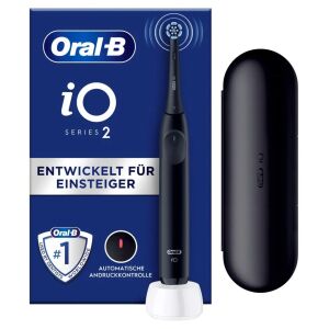 Oral-B iO Series 2 Fekete elektromos fogkefe utazótokkal és töltőállomással. - Elektromos fogkefe