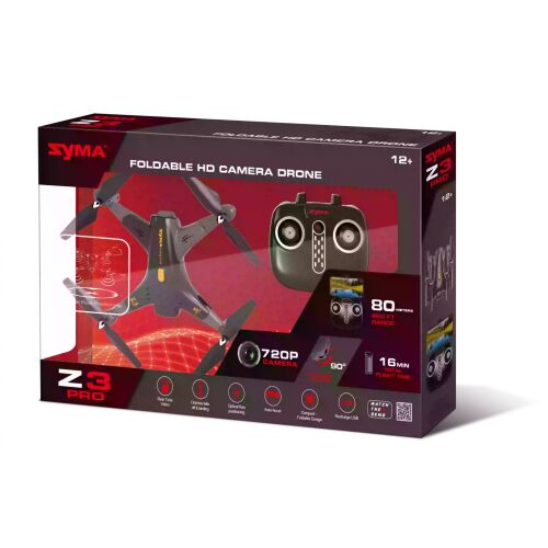 Syma Z3PRO 4 propelleres összecsukható drón HD kamerával - Fekete