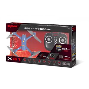 Syma X31 összecsukható drón GPS-szel és HD kamerával - Kék 144936132 - Syma