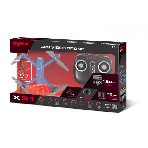 Syma X31 összecsukható drón GPS-szel és HD kamerával - Kék 144936132