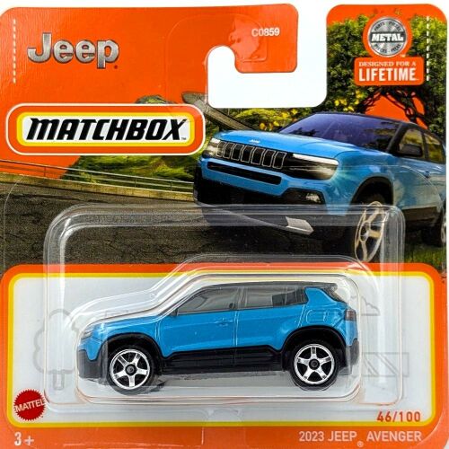 Matchbox 2023 Jeep Avenger kék fém autómodell, gyűjthető játékautó - Matchbox