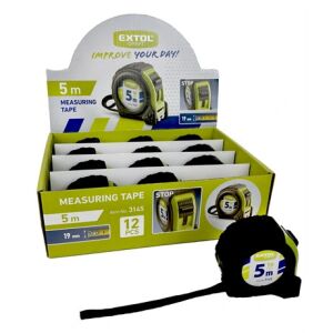 Extol Craft MÉRŐSZALAG, GUMÍROZOTT, 1 STOPPOS, 5MX19MM 3145 144961976 - Mérőeszköz