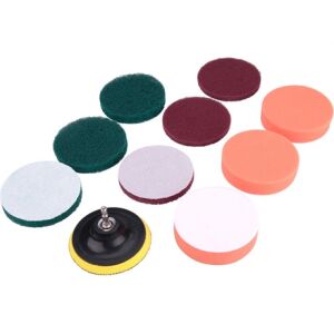 Extol Craft DÖRZSÖLŐ/CSISZOLÓ/POLÍROZÓ KÉSZLET 10DB, 1/4"×25 MM, FÚRÓGÉPBE FOGHATÓ, TÉPŐZÁRAS 904002 144962116 - Fúrók és csavarozó kiegészítő