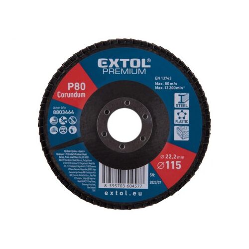 Extol Premium LAMELLÁS CSISZOLÓ 115X22MM, P80, KÚPOS 8803464 144962438