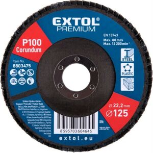 Extol Premium LAMELLÁS CSISZOLÓ 125X22MM, P100, KÚPOS 8803475