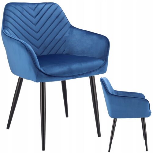 NAPOLI Sötétkék Bársony Szék 144978125