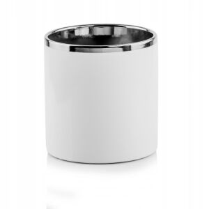 Kerámia virágcserép apró virágokhoz, fehér, 8 cm