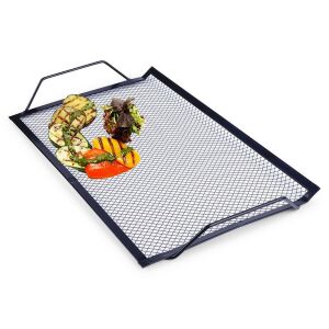 Perforált fém grilltálca 40x22 cm