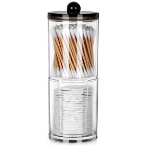 2-szintes tartály fültisztító pálcikáknak és vattakorongoknak 144983961 - Kozmetikai rendszerező