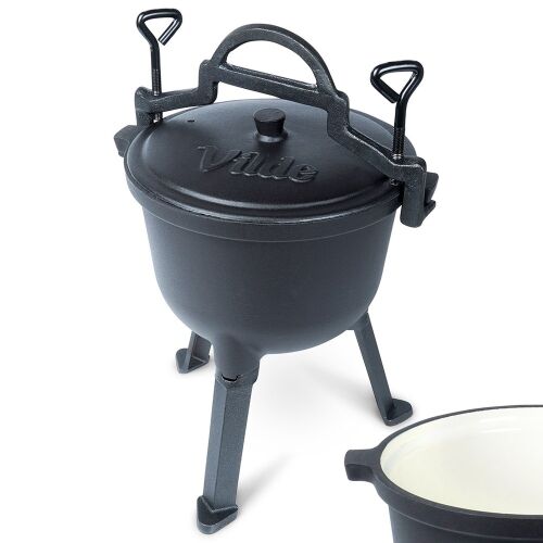 Zománcozott öntöttvas üst lábakon fedővel CAST LINE 4 l 144984803