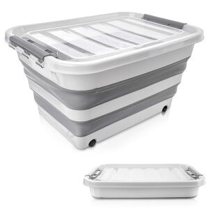 KEMP 30 literes összecsukható tárolóedény kerekeken 144985579 - Tárolás & Rendszerezés