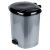 Műanyag pedálos hulladékgyűjtő, szürke, 50 l 144987390