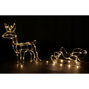 Weihnachts-264-LED-Schlitten Hirsch 90cm Warmweiß 145010441 - Weihnachtsdekoration