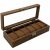 Elegáns fa tároló és rendszerező doboz 6 óra számára, Pufo Elite modell, barna 145011104