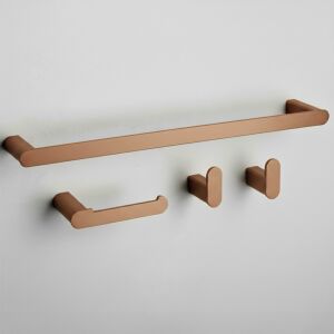 Sada kúpeľňových doplnkov Mati Brush Copper 4 kusy 145011673 - Držiaky na uteráky