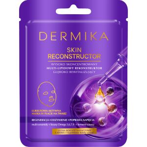 DERMIKA SKIN RECONSTRUCTOR Magas koncentrációjú, multi-lipides, mélyen revitalizáló rekonstruktor. Luxus aktív arcmaszk fátyolban.