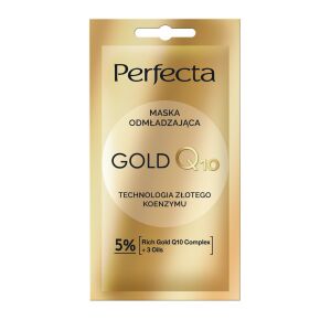PERFECTA Maska do twarzy odmładzająca Gold Q10 8 ml