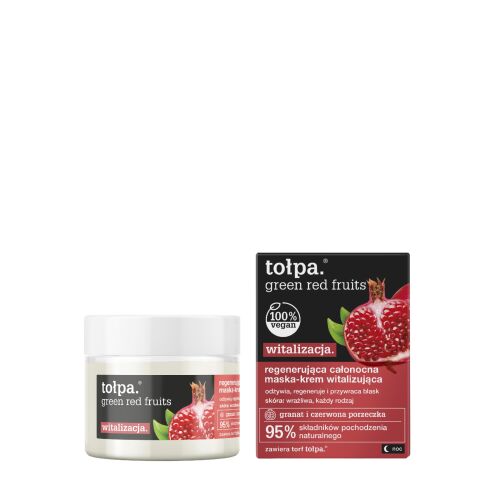 TOŁPA Green Witalizacja Całonocna regeneráló maszk-krém Red Fruits 50 ml 145013484
