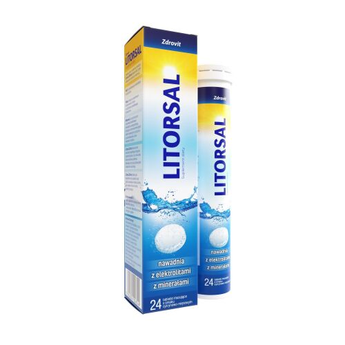 Zdrovit Litorsal pezsgőtabletta – citrom-menta íz – 1 csomag – 24 db