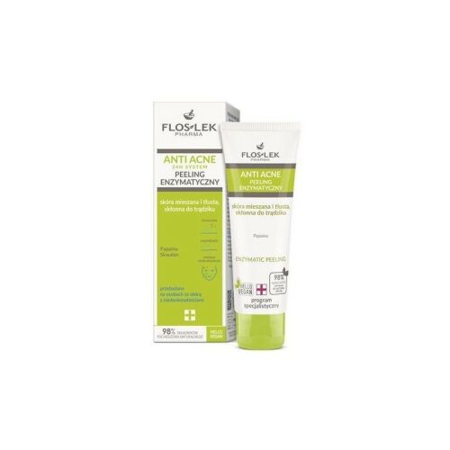 FLOS-LEK Anti Acne enzimes hámlasztó zsíros és pattanásos bőrre - Arctisztító szer