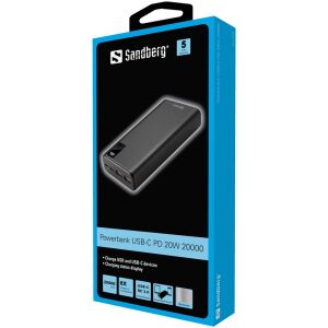 Външна батерия Sandberg USB-C PD 20W 20000mAh 145022176 - Външна батерия и Powerbank