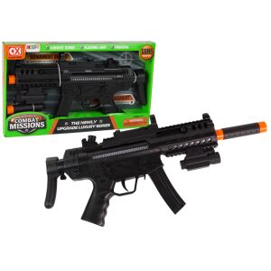 Großes Mission Combat-Maschinengewehr mit leichten Soundeffekten und Vibrationen 145022578 - Lean Toys
